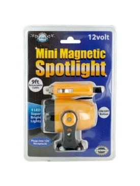 12 Volt Mini Magnetic 5 LED Spotlight (Available in a pack of 4)