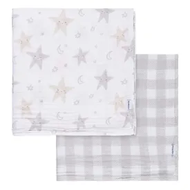 2 Pack Muslin Blanket - Celestial