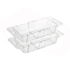 2 Pack Retractable Dish Drying Rack Basket Drainer Over The Sink(Clear)