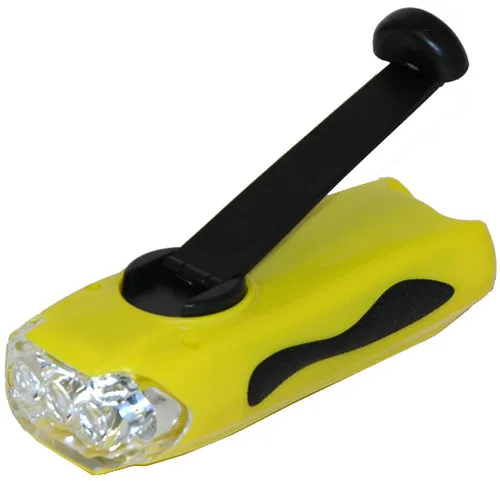 3 LED Water-resistant Flashlight with Hand-crank Dynamo System