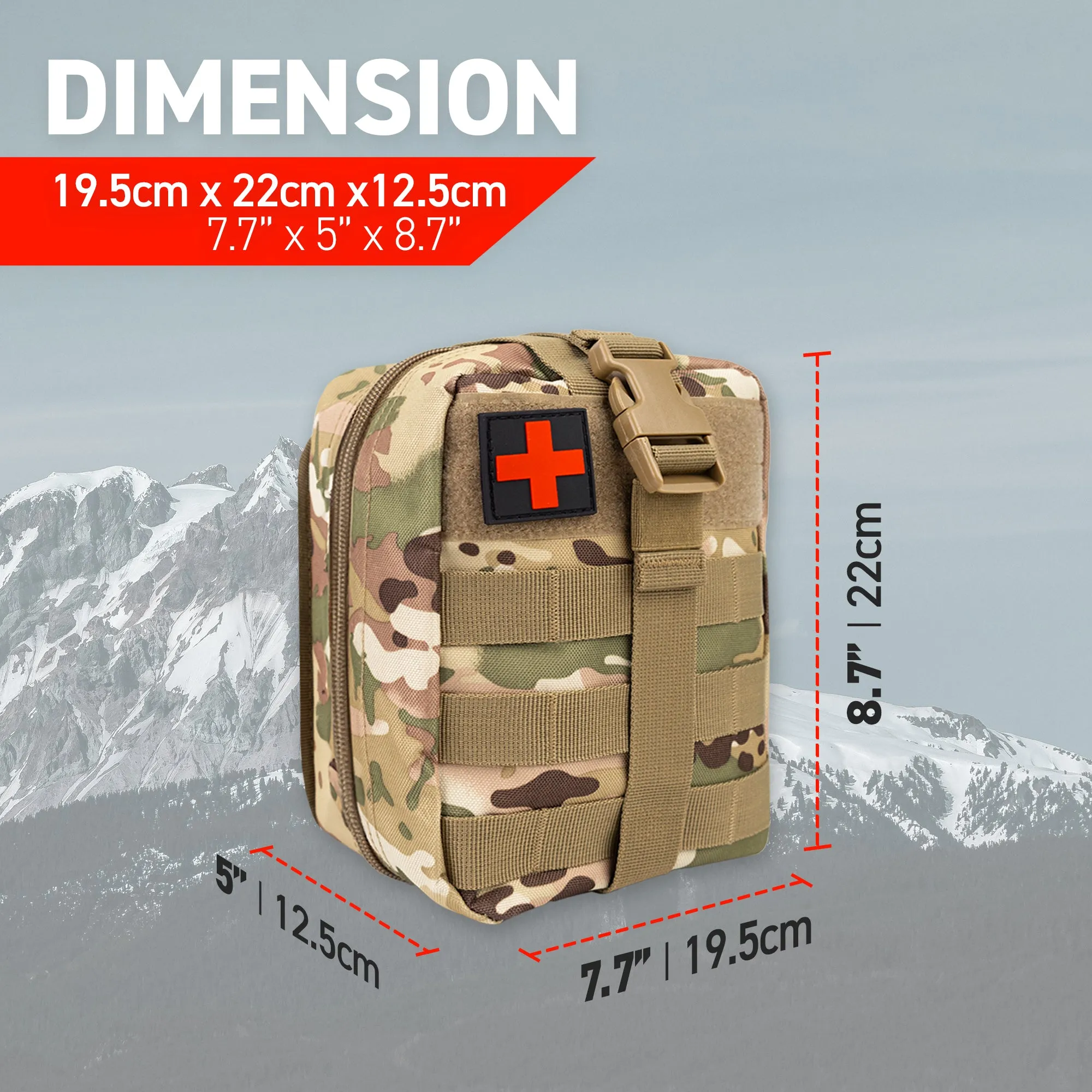 72HRS Molle Trauma Kit - IFAK (Camo)