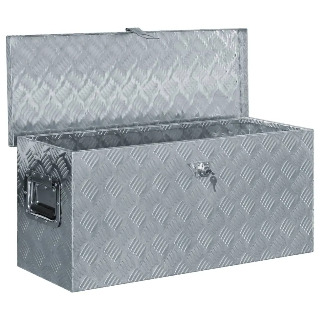 Aluminium Box 80x30x35 cm Silver