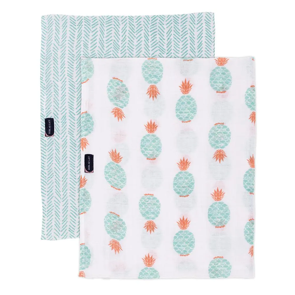 Bebe Au Lait - Muslin Baby Swaddle - Oahu & Zig-Zag (2pk)