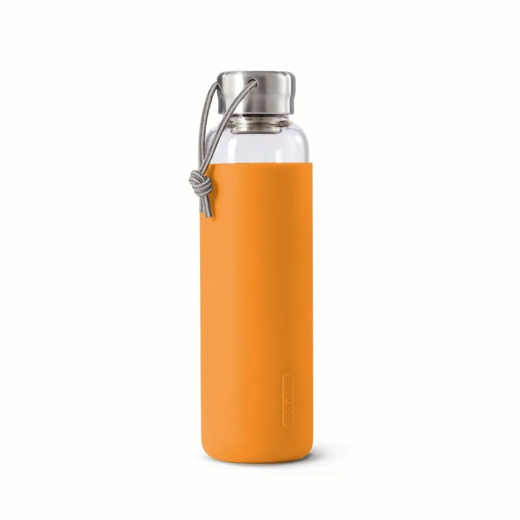 Black & Blum Glass Water Bottle Orange