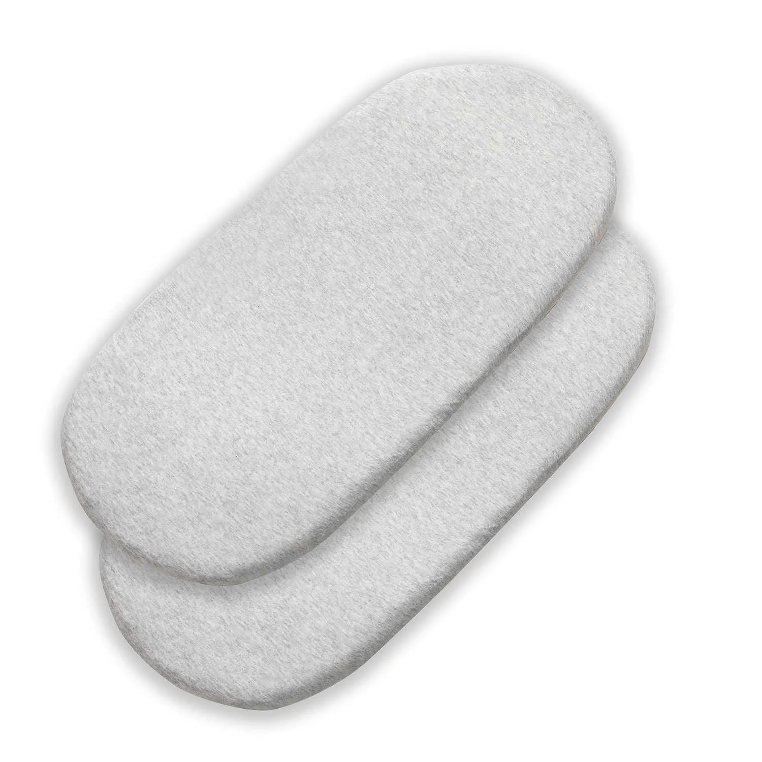 Clevamama Jersey Cotton Fitted Sheets Grey 2 Pack