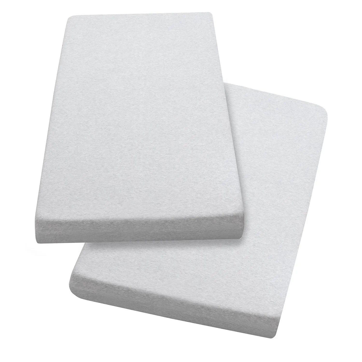 Clevamama Jersey Cotton Fitted Sheets Grey 2 Pack