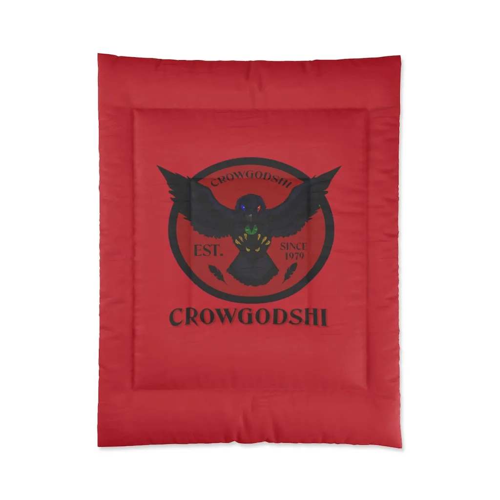 Crowgodshi First Generation Comforter, BURGUNDY LOGO