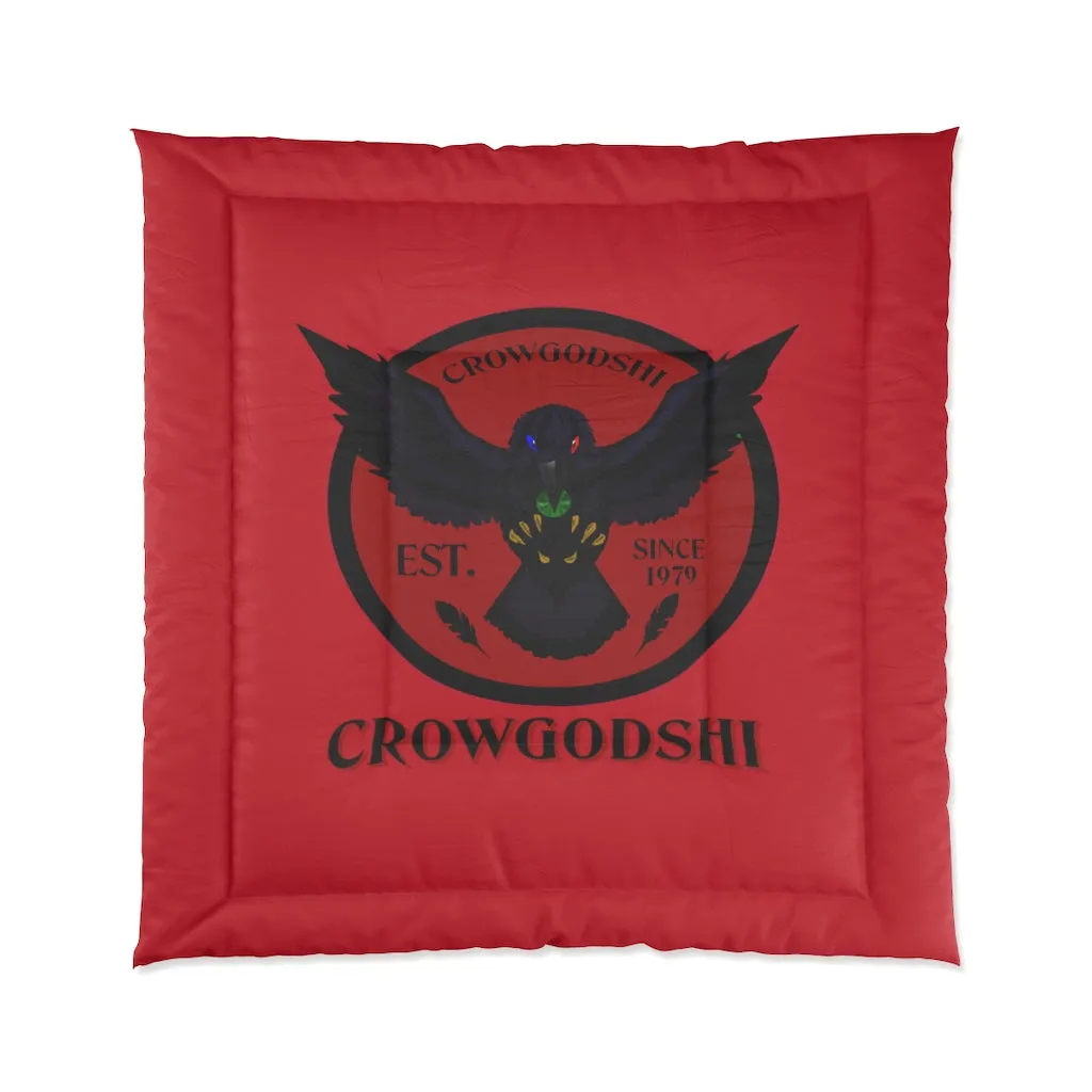 Crowgodshi First Generation Comforter, BURGUNDY LOGO