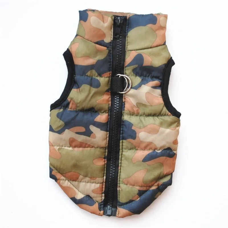 Dog Quilted Padded Warm Winter Windproof Vests