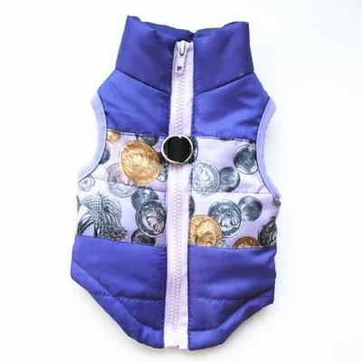 Dog Quilted Padded Warm Winter Windproof Vests