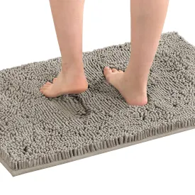 Extra Soft Non-Slip Quick Dry Grey Bath Mat Rug