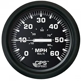 Faria Euro Black 4" Speedometer 60MPH (GPS) [32816]