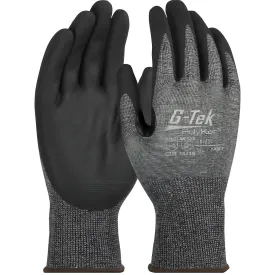 G-Tek 16-328/M Seamless Knit PolyKor Blended Glove with Nitrile Coated Foam Grip on Palm & Fingers - Touchscreen Compatible