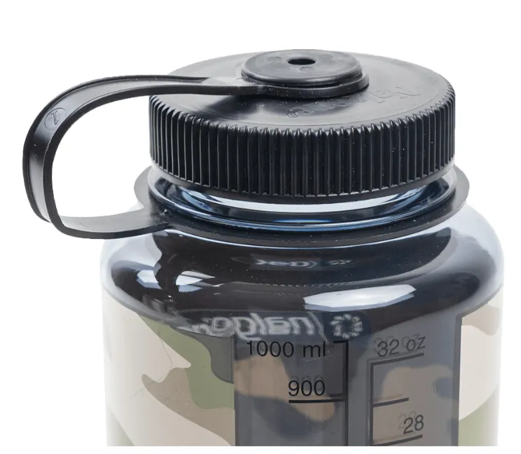 Nalgene Wide-Mouth 1L Gray w/Black Camo Print Sustain