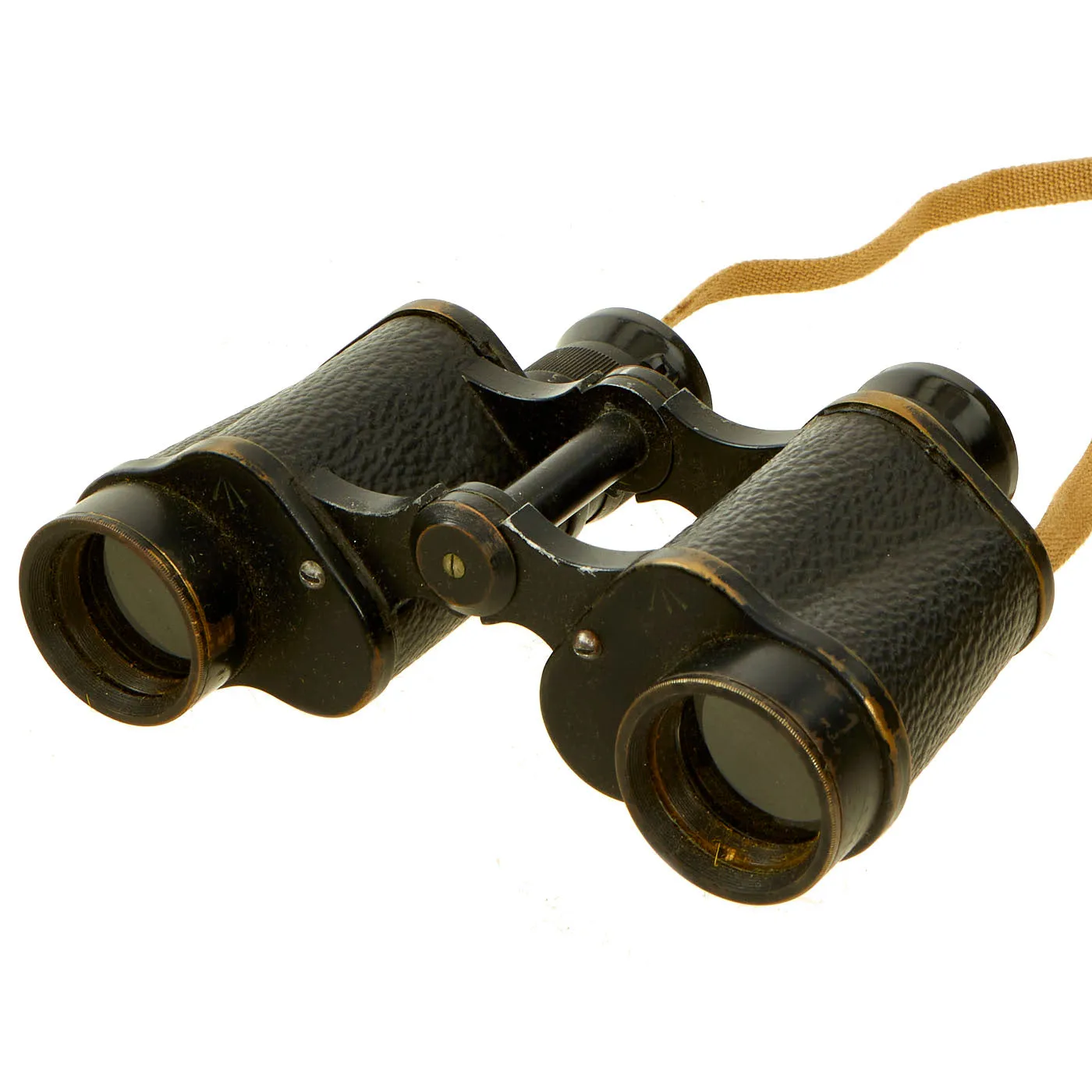 Original British WWII No.2 Mk.III 6X Binoculars Dated 1943 By Kershaw With 1941 Dated Case