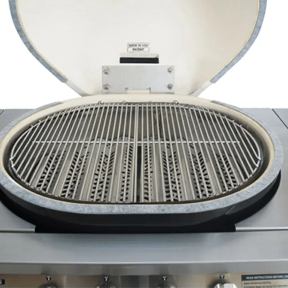 Primo PGGXLC Oval XL Mobile Gas Grill w/ (4) Burners - Ceramic Shell, Liquid Propane - PGGXLC