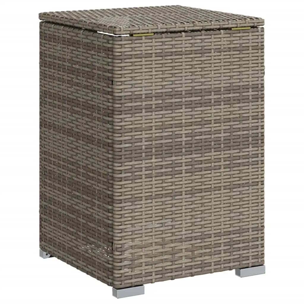 Propane Tank Cover Table Grey 40x40x60 cm Poly Rattan