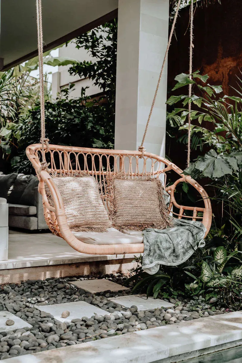 Rattan Hanging Chair for Outdoor | Bamboo Swing Chair | Cane Swing chair - Kaia