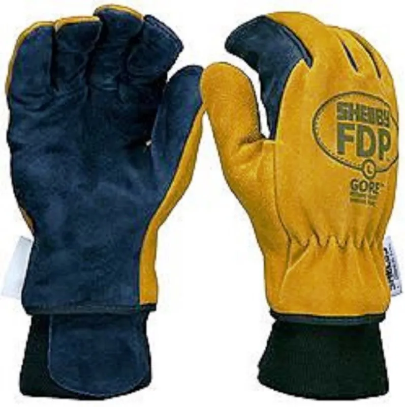 Shelby Specialty Gloves 5225 Pigskin w/wristlet, NFPA Glove, Gold/Black, 1 Pair