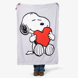 Snoopy Fleece Throw / Blanket - Heart