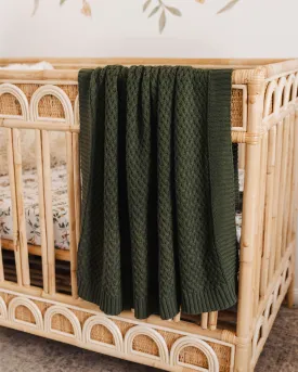 Snuggle Hunny Kids - Diamond Knit Blanket - Olive