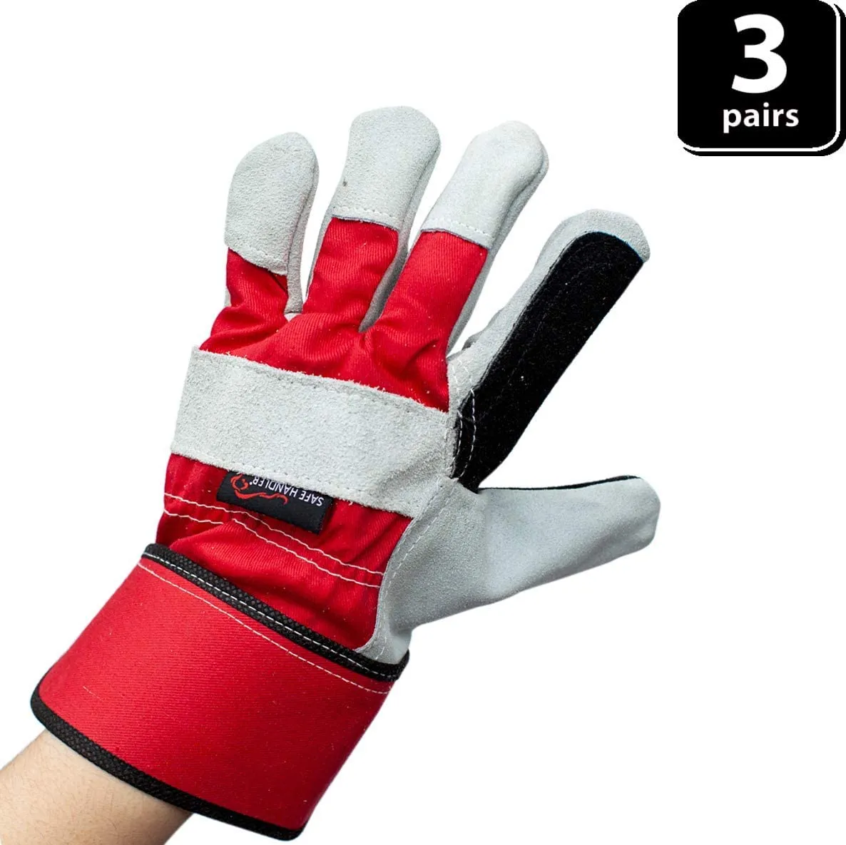 Supreme Rigger Gloves With Wide Safety Cuff, Split Grade - Bison Life