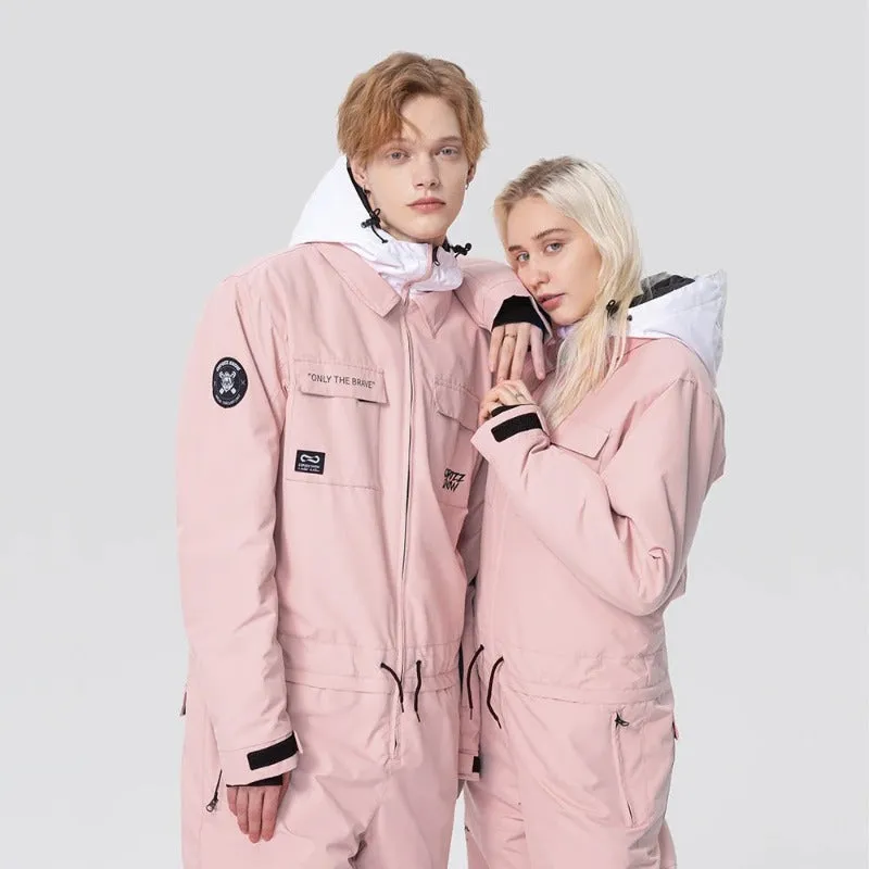 Unisex Winter Waterproof Warm Ski Overalls Suit