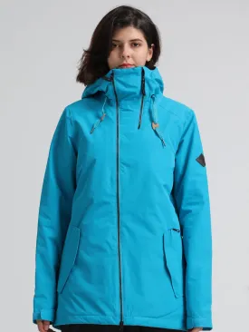 Women's Thermal Warm Waterproof Windproof Blue Ski Snowboard Jacket