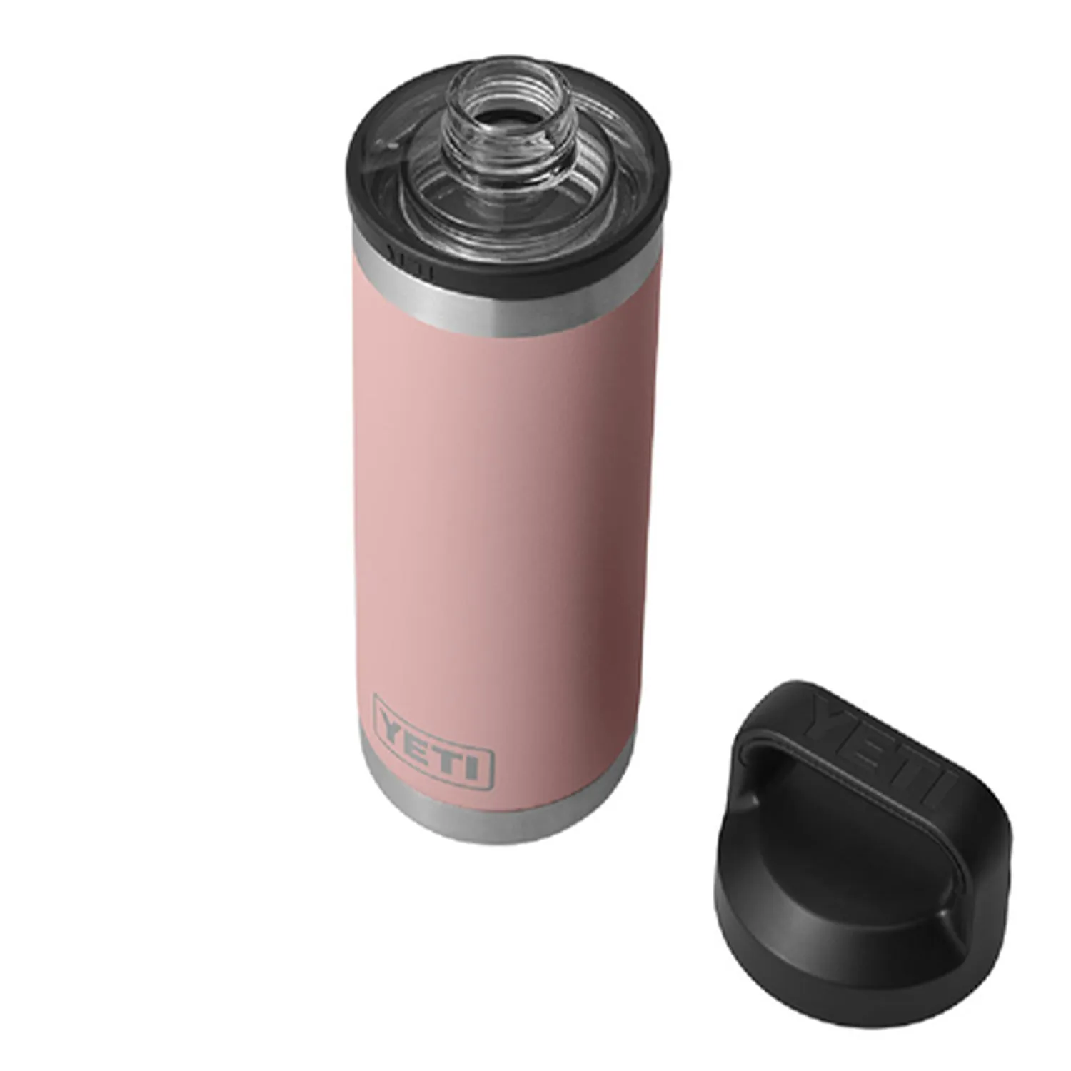 YETI Rambler 18 oz. Bottle with Chug Cap, Sandstone Pink